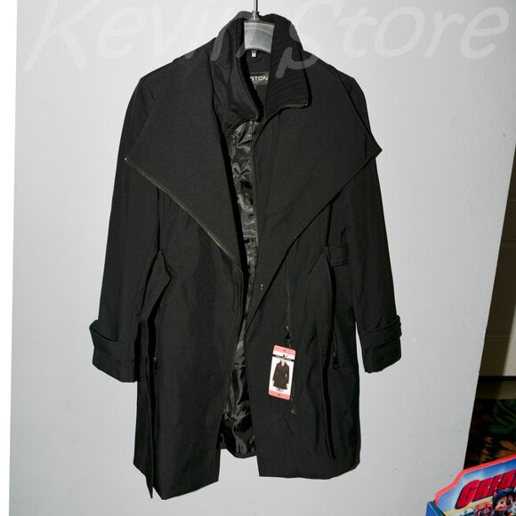 Halston Women's Belted Trench Coat - Picture 2 of 14